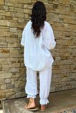 Mimi Pillow Cotton Batwing Blouse White